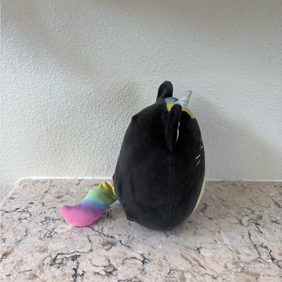 NWOT Squishmallows Black and Rainbow Cat Unicorn Plush - Picture 6 of 8